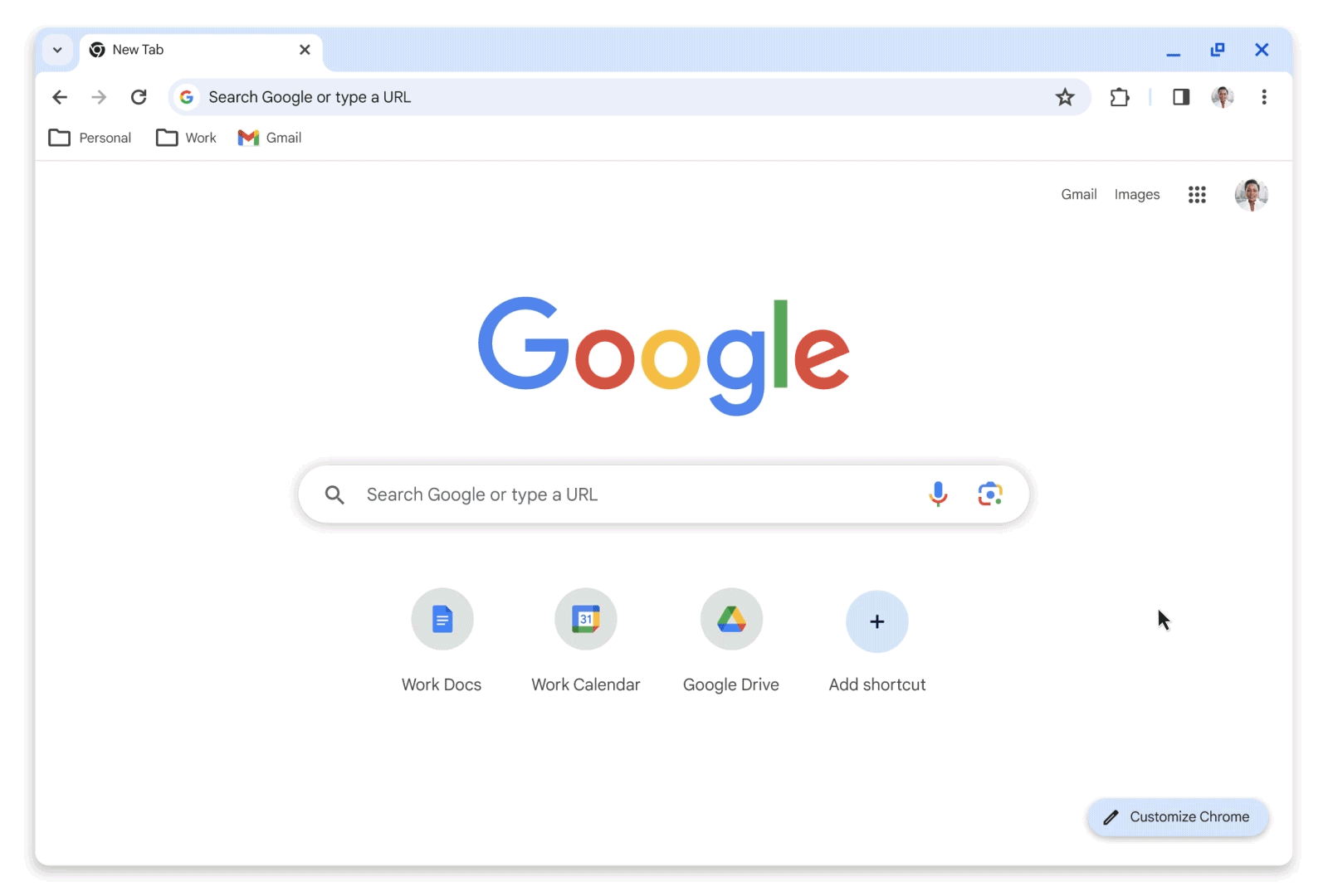 customize chrome inline