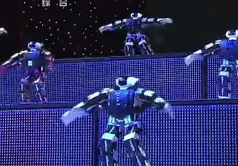 dancing robots chinese new year 2012