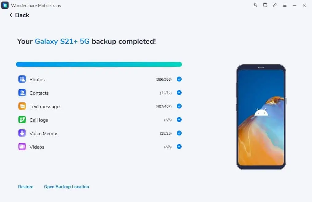 data backup success