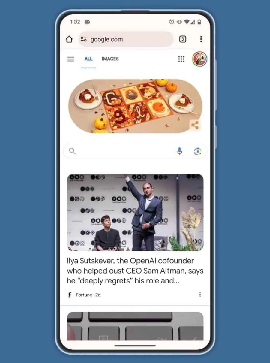 discover google suche test