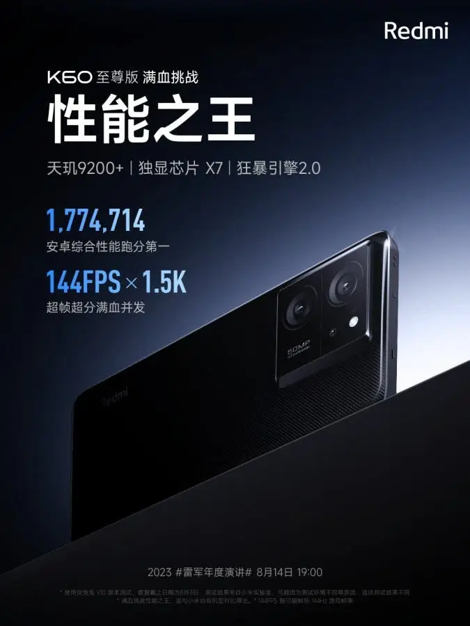 display specs k60 ultra