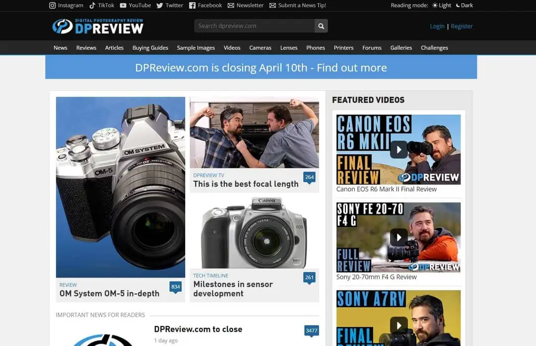 dpreview dead
