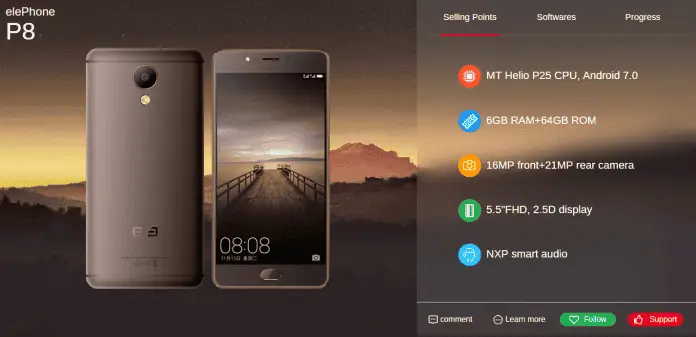 elephone p8
