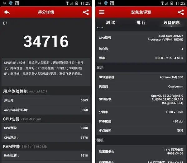 elife e7 antutu