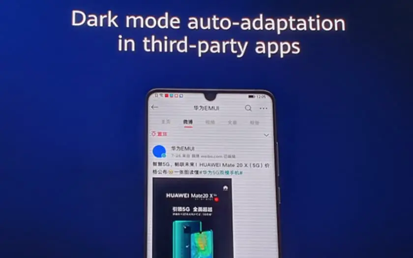 emui10 huawei mode sombre