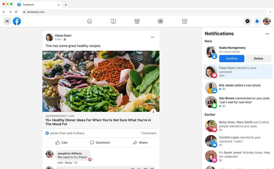 facebook novy dizajn feed komentarov k statusu
