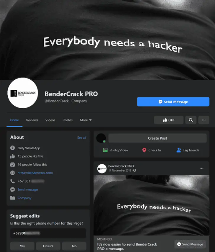 facebook phishing b