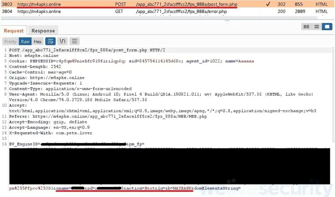 fake shopping app steal bank data
