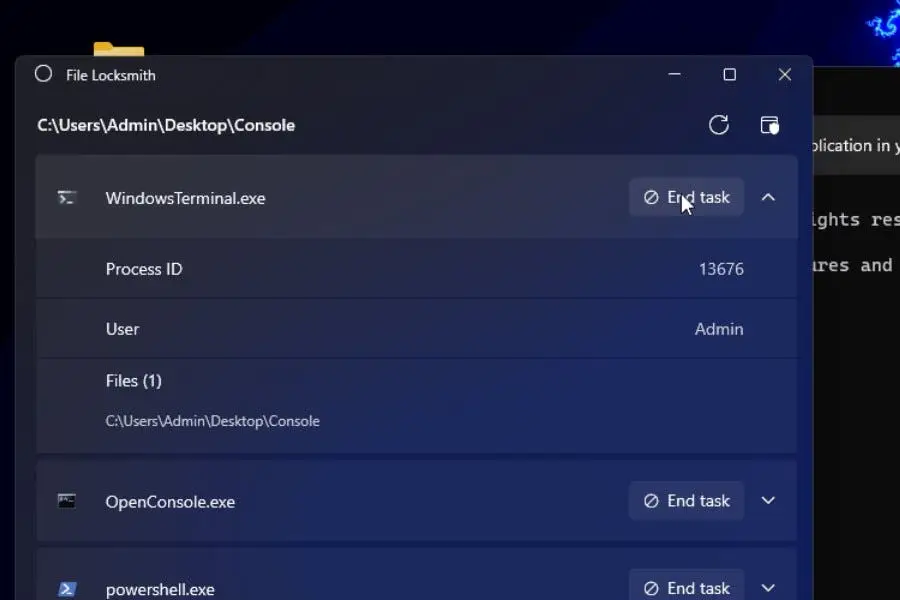 file locksmith microsoft powertoys windows
