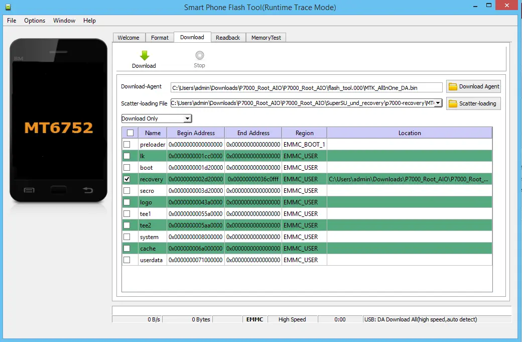 flashtool loaded