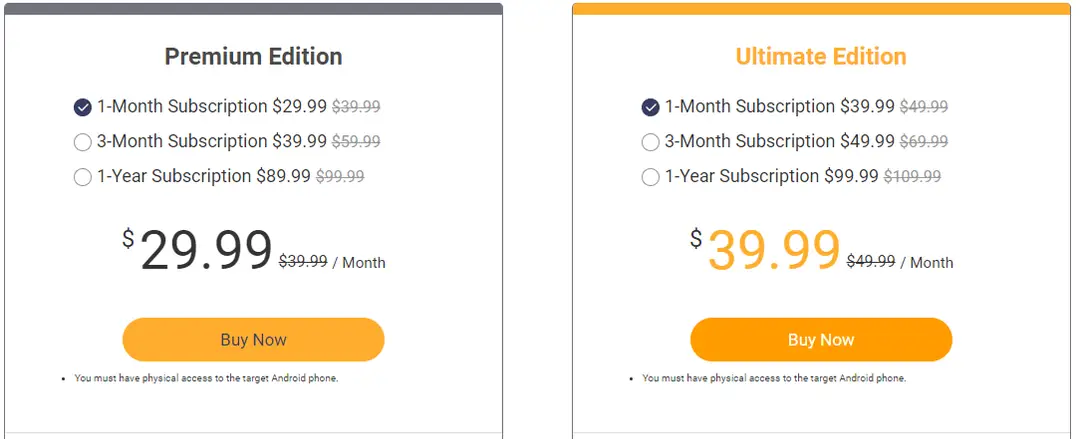 fonemonitor plans