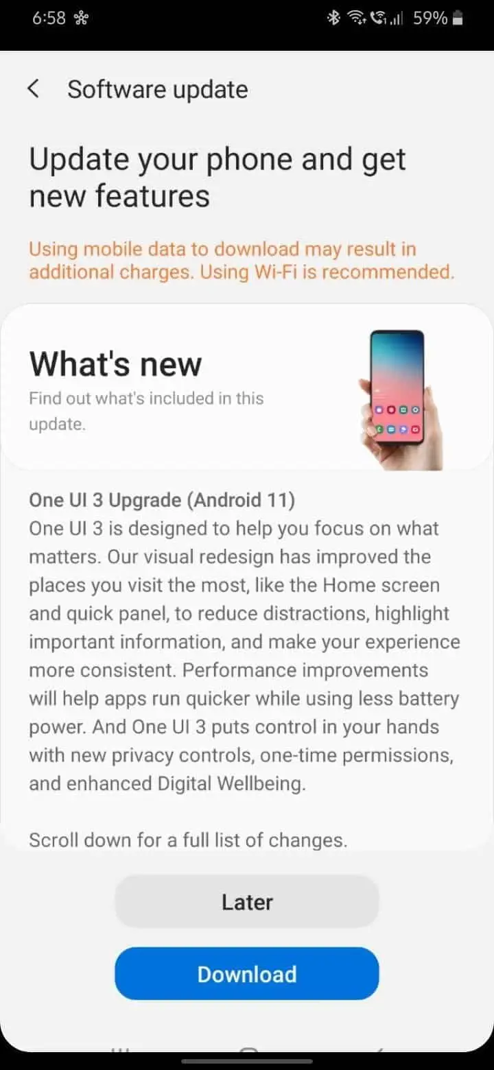 galaxy m03s android 11 update 1