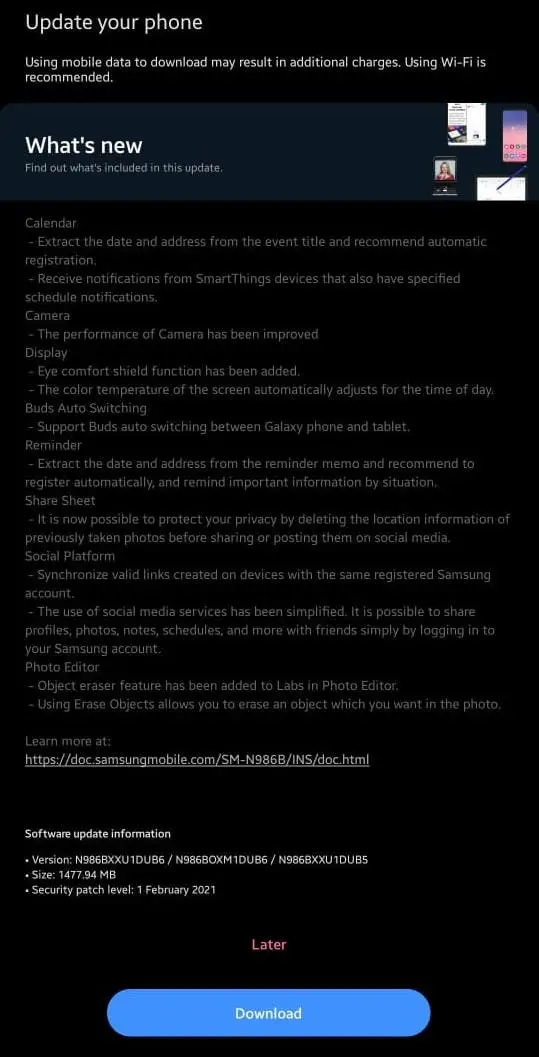 galaxy note 20 oneui31 1