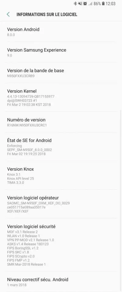 galaxy note8 oreo release