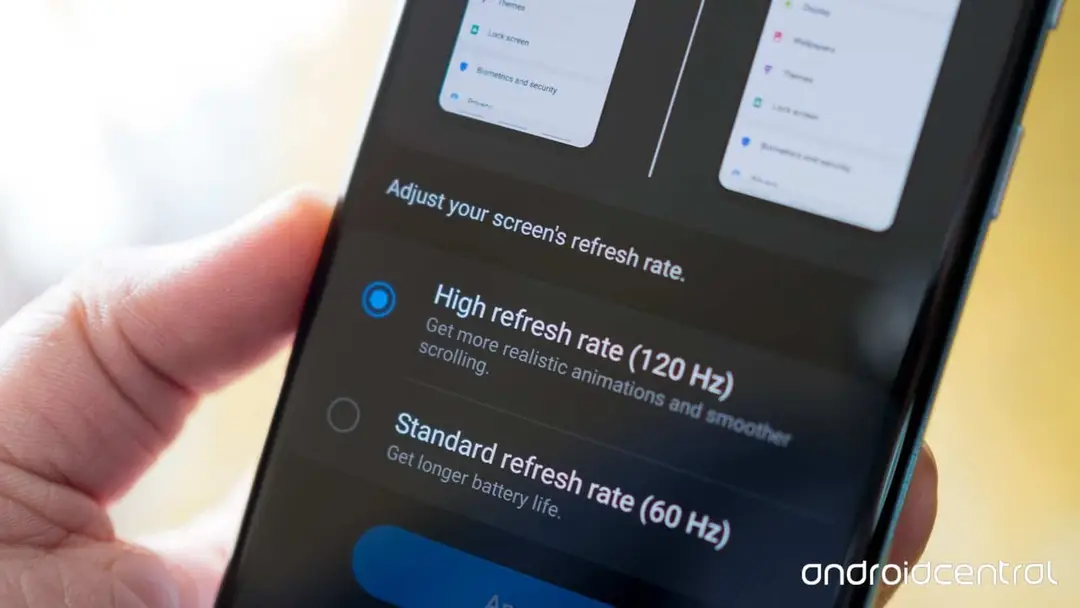 galaxy s20 how to 120hz