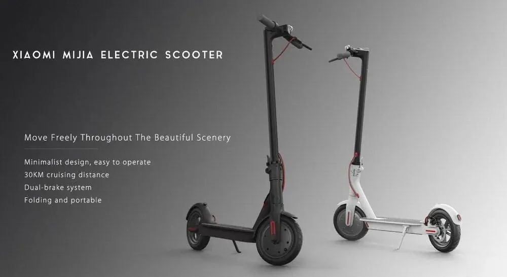 geekbuying original xiaomi m365 folding electric scooter black 402714