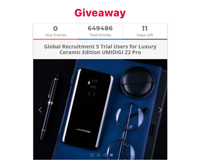 giveaway umidigi z2 pro