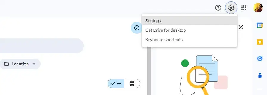 go to settings