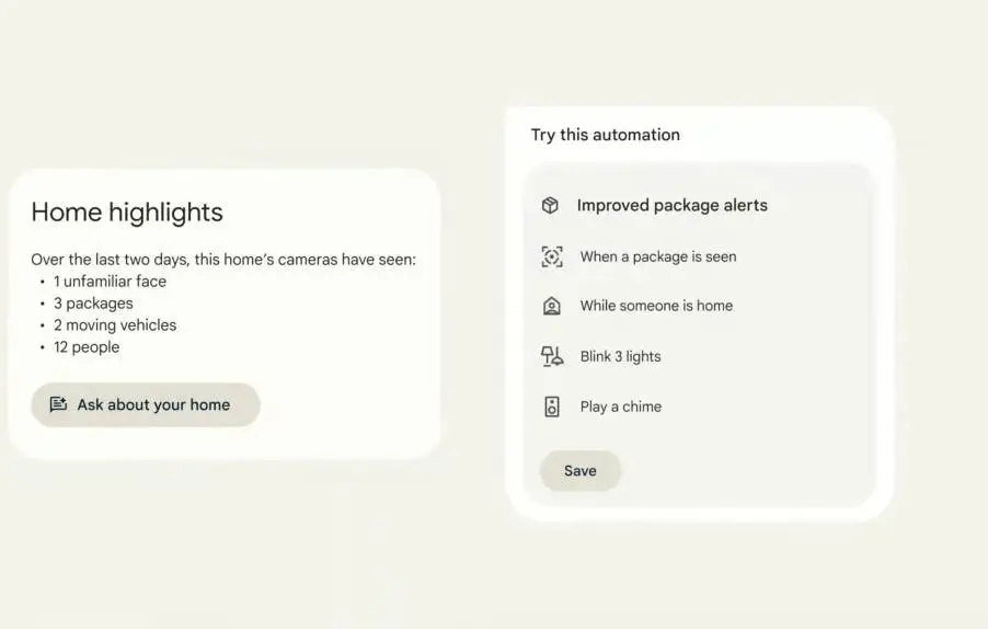 google ai features for google home