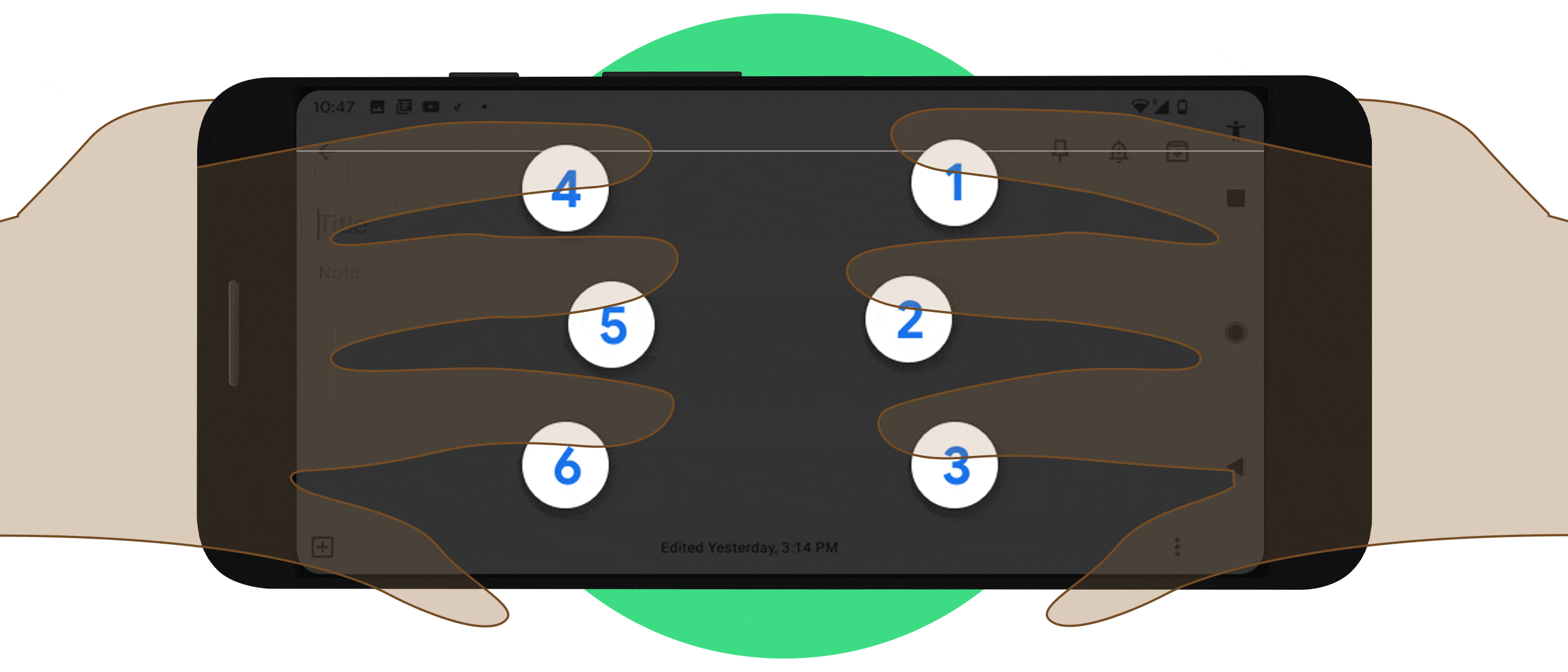 google braille keyboard a