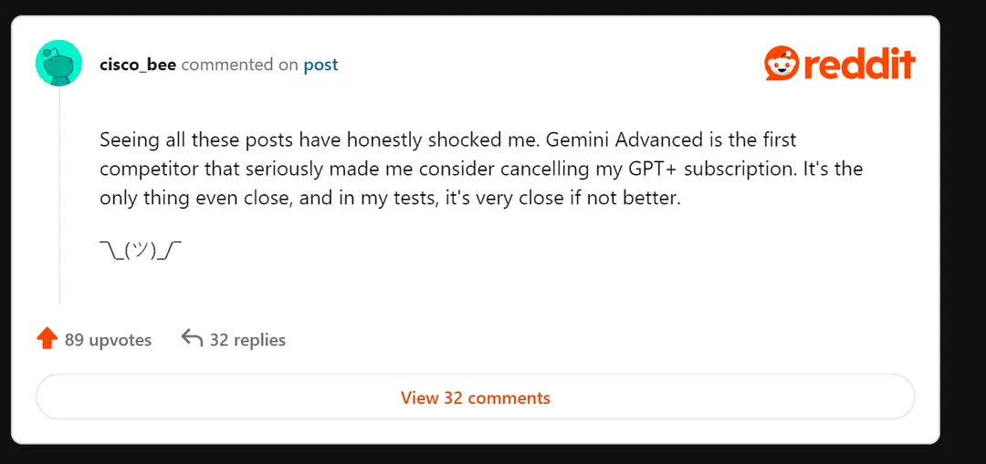 google gemini advacned positive