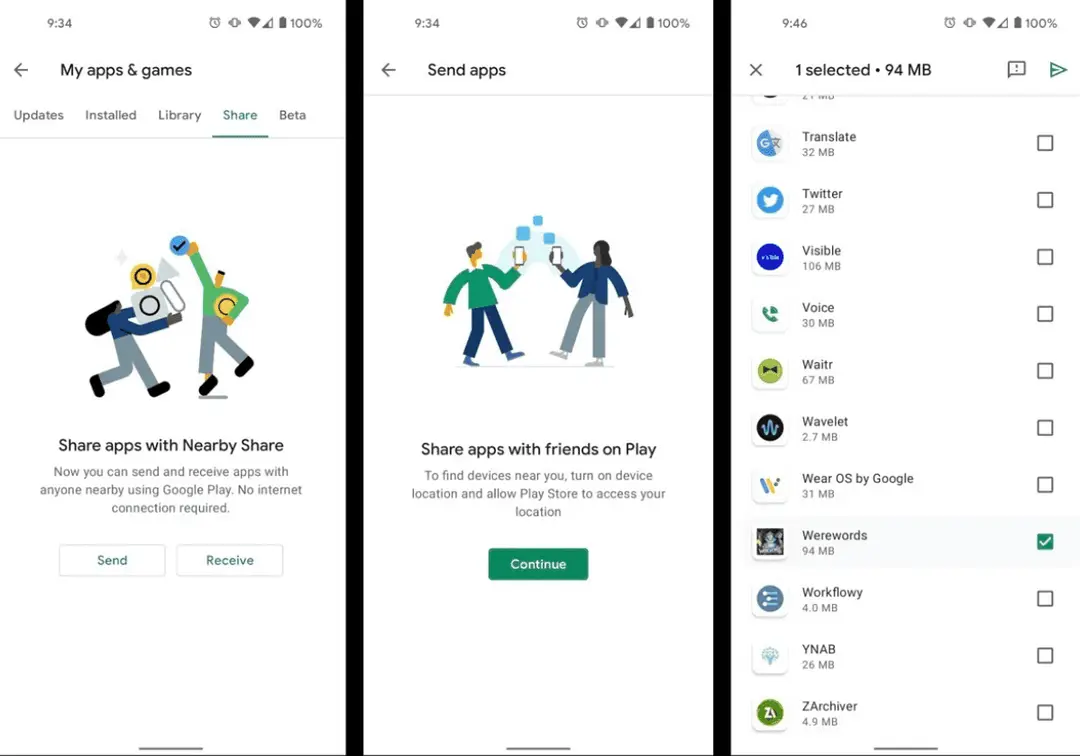 google nearby share