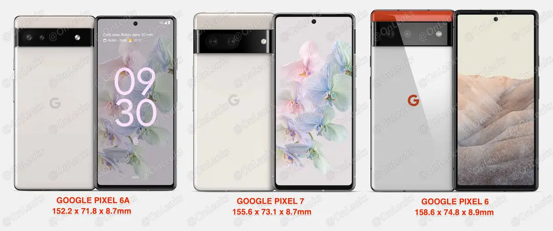 google pixel 7 renders