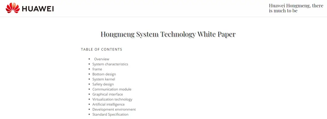 hongmeng os d