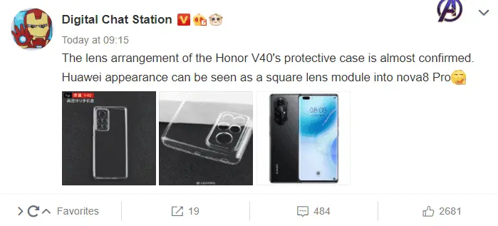 honor v40 leak