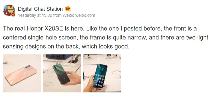 honor x20 se