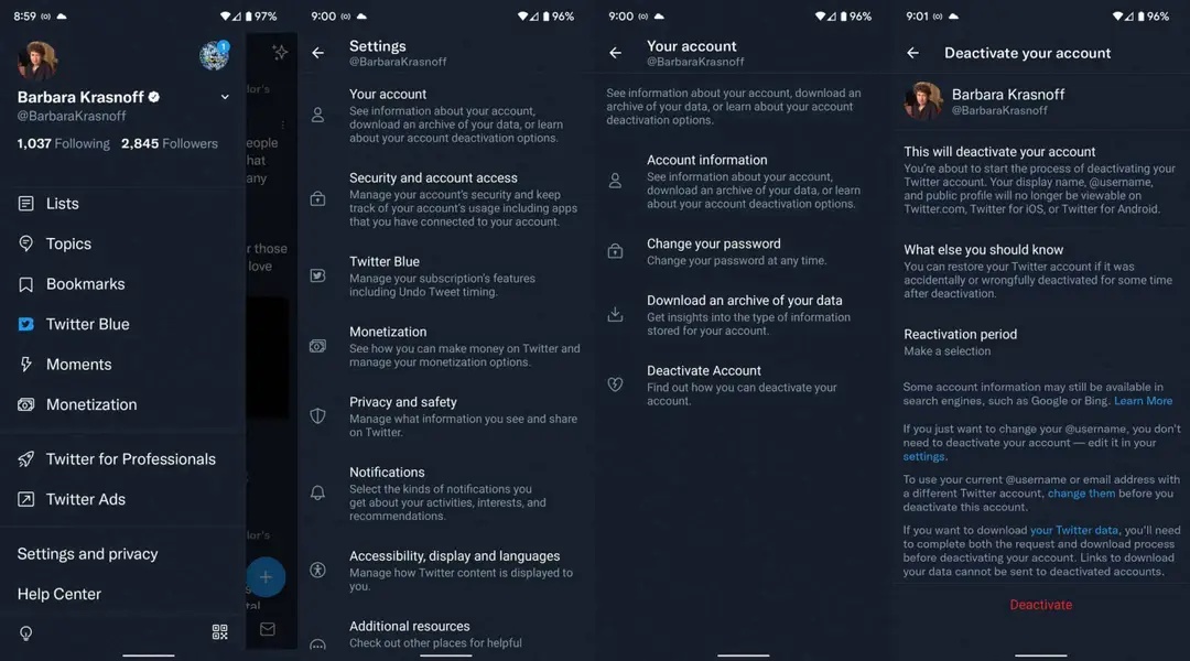 how to deactivate your twitter account scaled