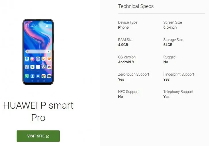 huawei p smart pro