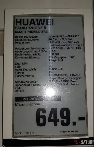 huawei p20 a
