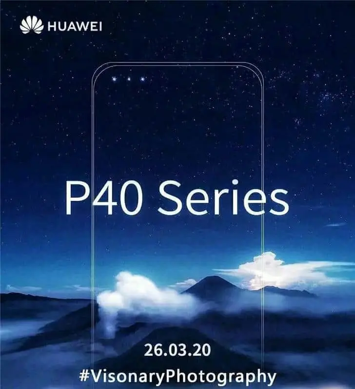 huawei p40 seriees teaser triple front camera 1