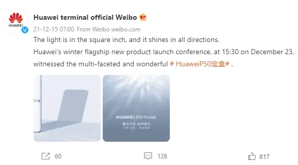 huawei p50 pocket