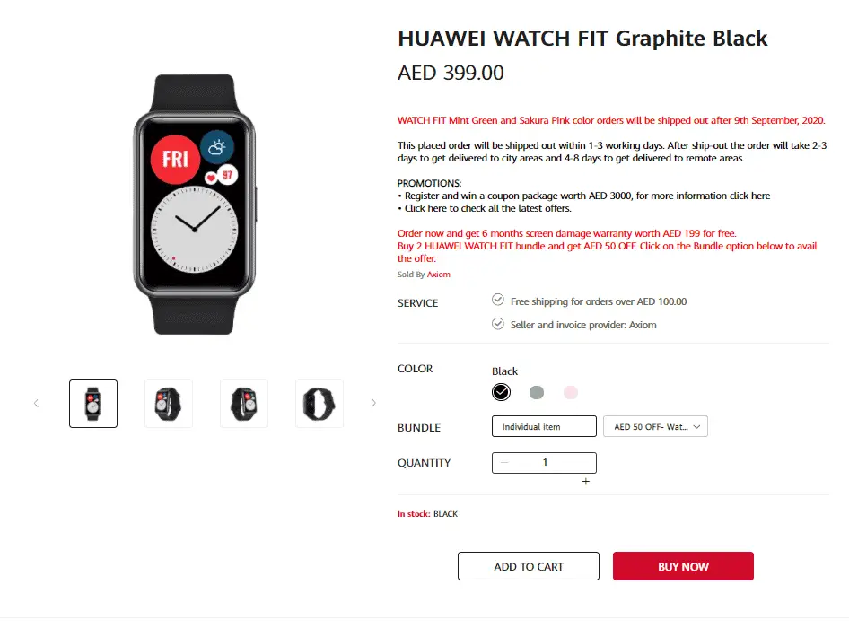 huawei watch fit price
