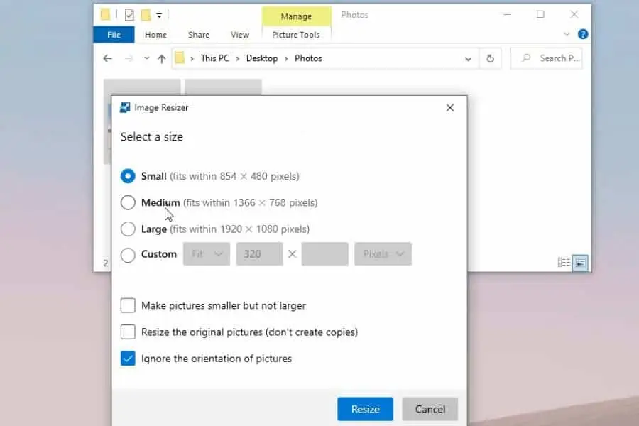 image resizer microsoft powertoys