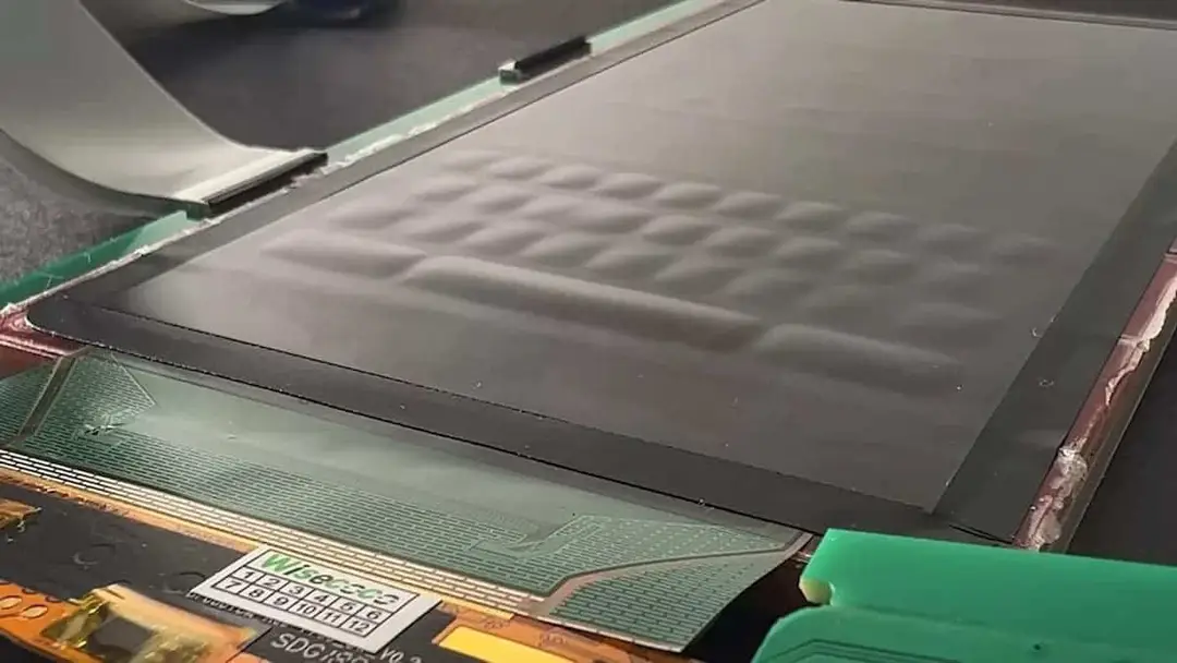 inflateable buttons on oled screen