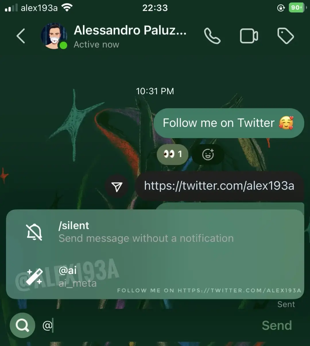 instagram ai chatbot text