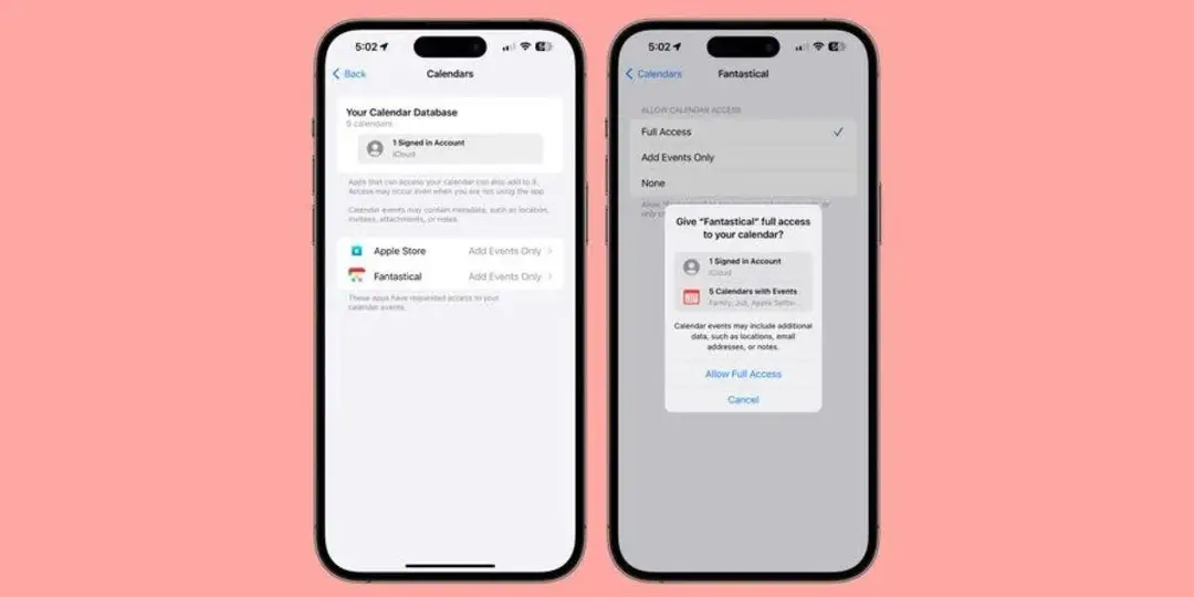 ios 17 priavacy and security calendar