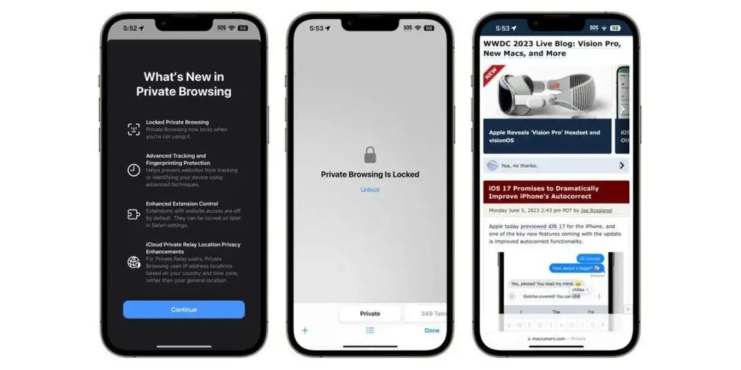 ios 17 private browsing upgrades in safari