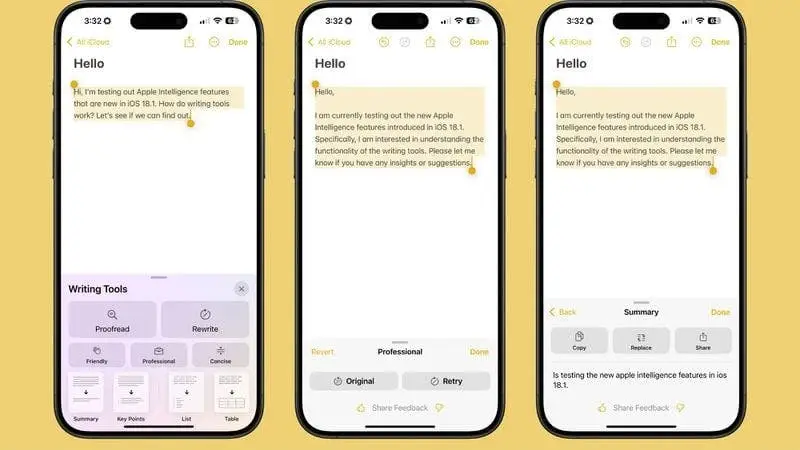 ios 18 1 writing tools