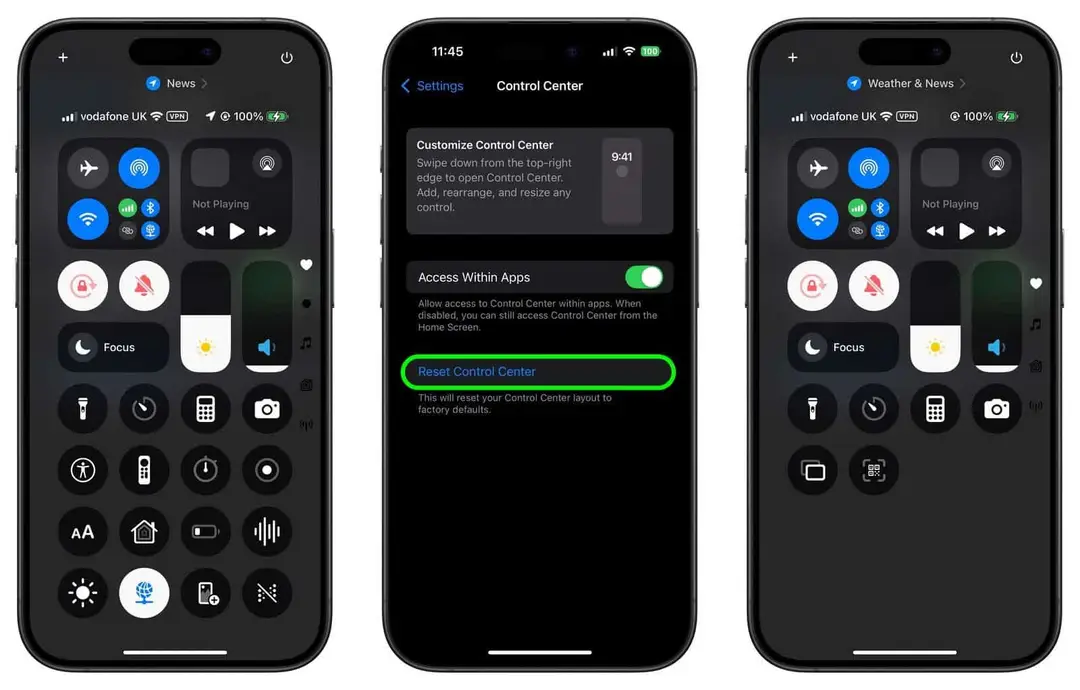 ios 18 reset