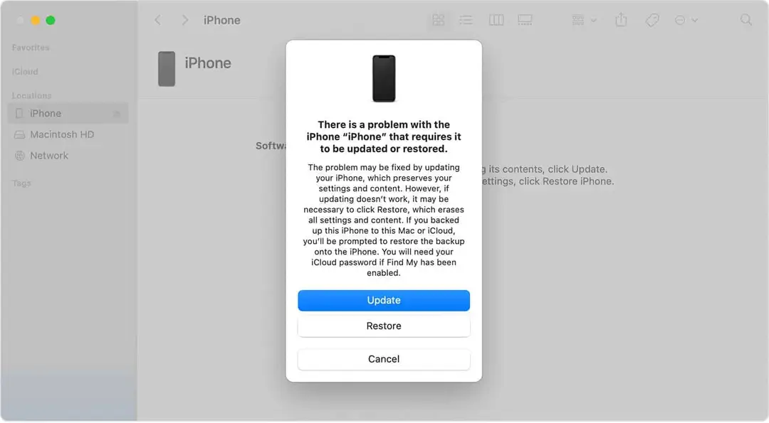 ios14 macos big sur recovery mode iphone update