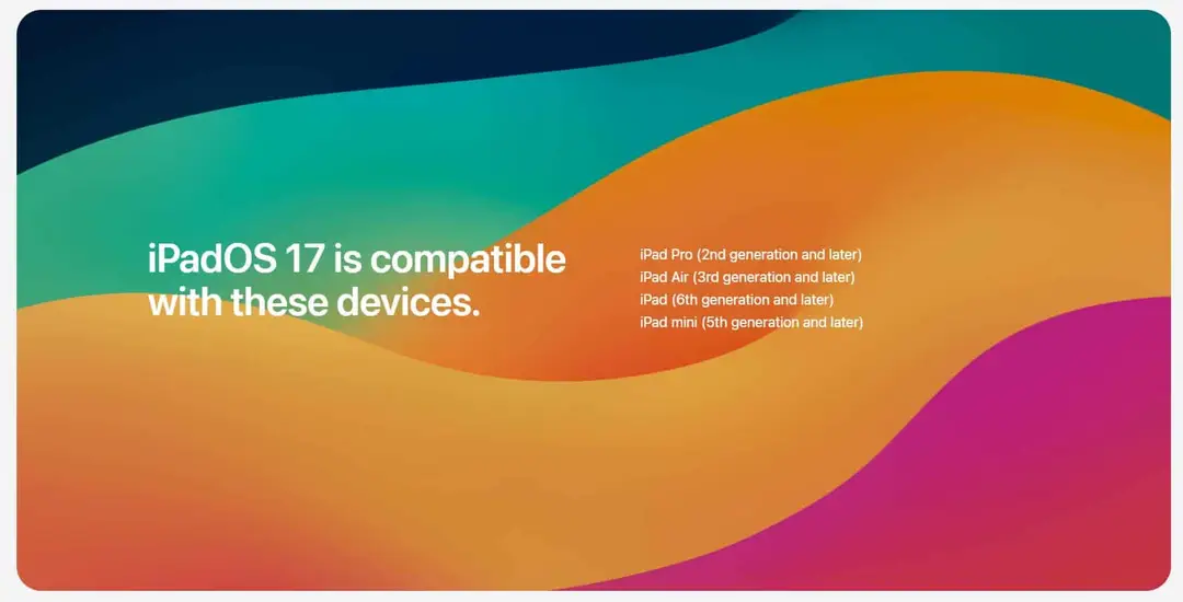 ipados 17 compatible devices
