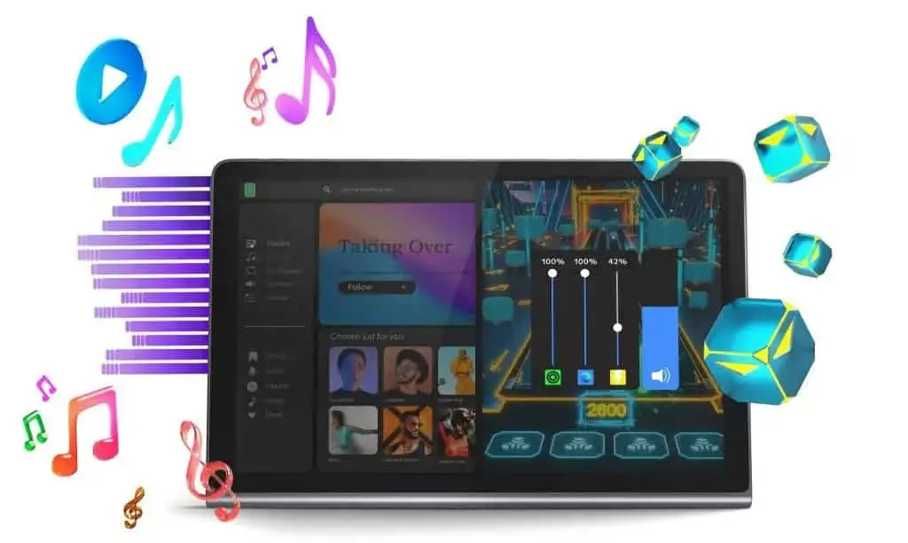 lenovo tab plus music