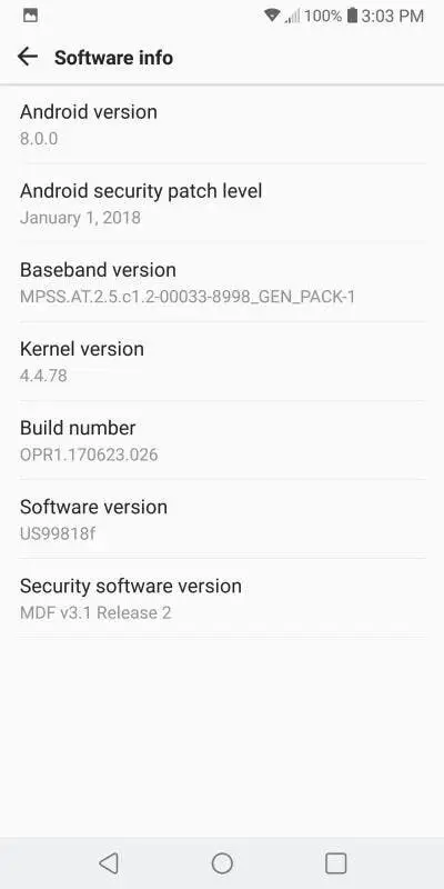 lg v30 oreo