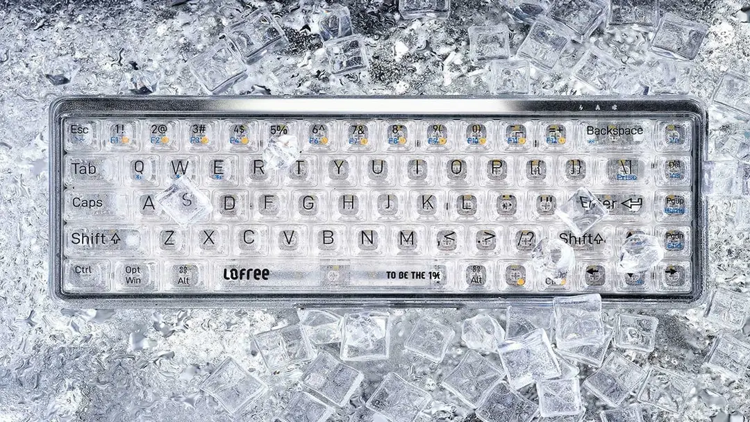 lofree 1 transparent keyboard for typing
