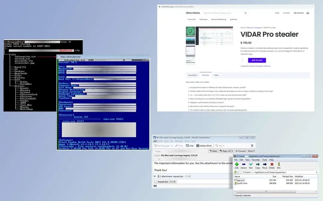 malware vidar cache fichier chm