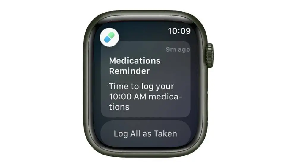 medication reminder on apple watch
